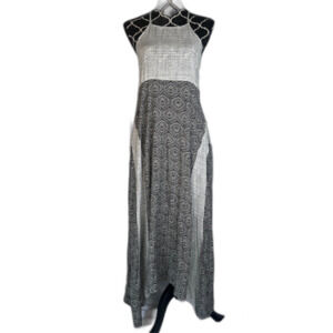 Lori + Mari Handkerchief Halter Maxi Dress Small Small Mixed Print Boho Hippie